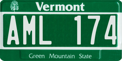 VT license plate AML174