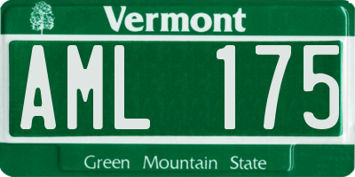 VT license plate AML175