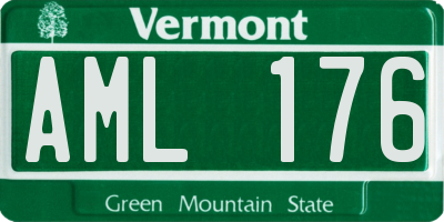 VT license plate AML176