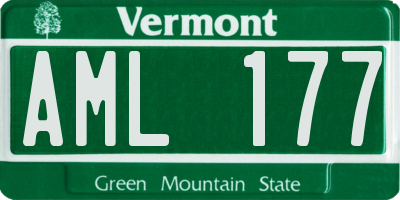 VT license plate AML177