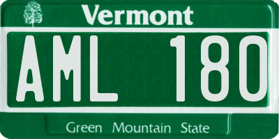 VT license plate AML180