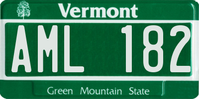 VT license plate AML182