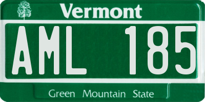 VT license plate AML185
