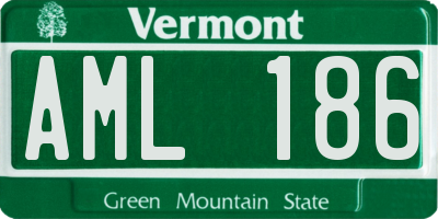 VT license plate AML186