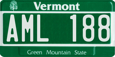 VT license plate AML188