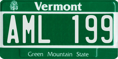 VT license plate AML199