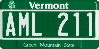 VT license plate AML211
