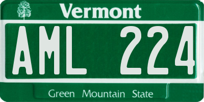 VT license plate AML224
