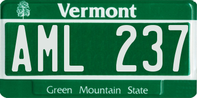 VT license plate AML237