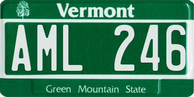 VT license plate AML246