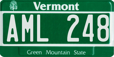 VT license plate AML248