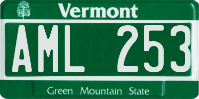 VT license plate AML253