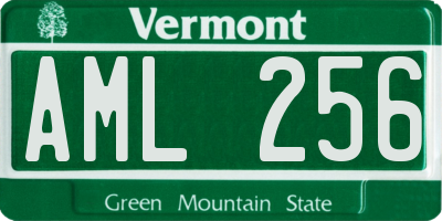 VT license plate AML256