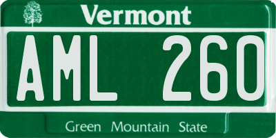 VT license plate AML260