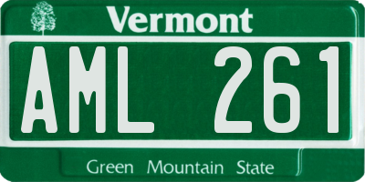 VT license plate AML261