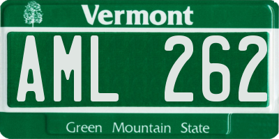 VT license plate AML262