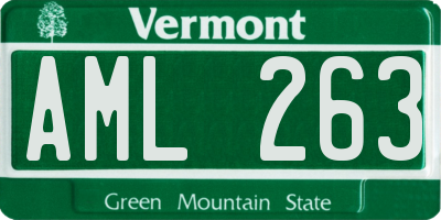 VT license plate AML263