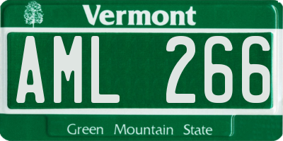 VT license plate AML266