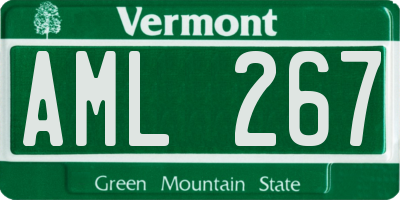VT license plate AML267
