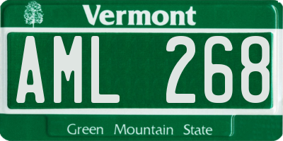 VT license plate AML268