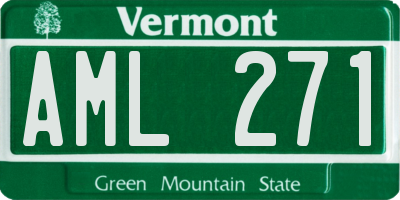 VT license plate AML271