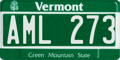 VT license plate AML273