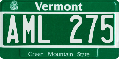 VT license plate AML275