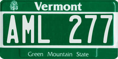 VT license plate AML277