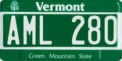 VT license plate AML280