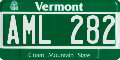 VT license plate AML282