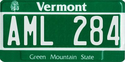 VT license plate AML284