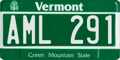 VT license plate AML291