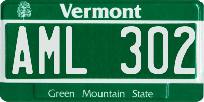 VT license plate AML302