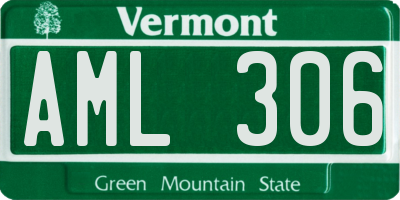VT license plate AML306