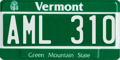 VT license plate AML310