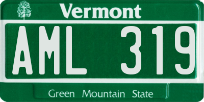VT license plate AML319