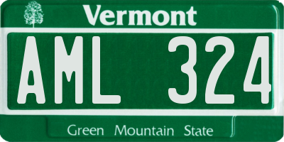 VT license plate AML324
