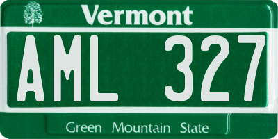 VT license plate AML327