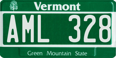 VT license plate AML328