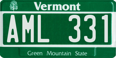 VT license plate AML331