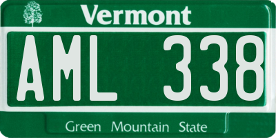 VT license plate AML338