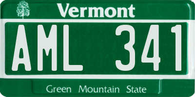 VT license plate AML341
