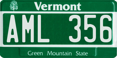 VT license plate AML356