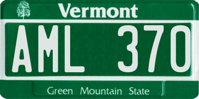 VT license plate AML370