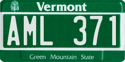 VT license plate AML371