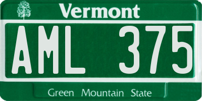 VT license plate AML375