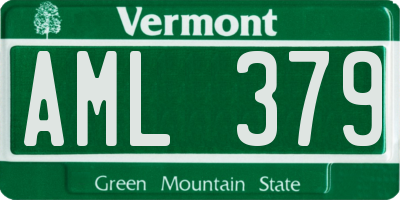 VT license plate AML379