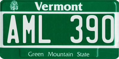 VT license plate AML390
