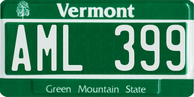 VT license plate AML399
