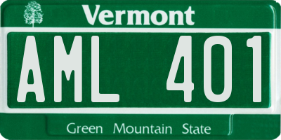 VT license plate AML401